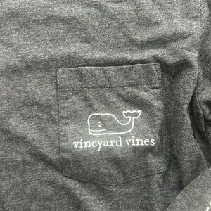 Vineyard Vines Charcoal Tee with Pocket